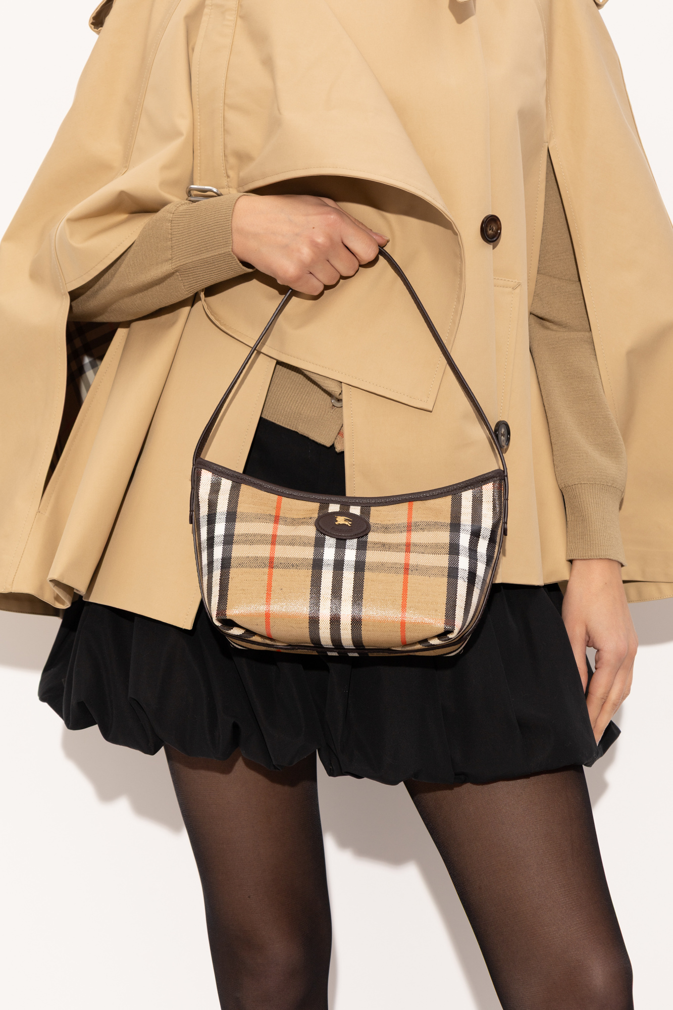 ショルダーバッグ・ポシェット Burberry Highlands Shoulder Bag - Burberry - Cotton - Beige Beige Shoulder bag 